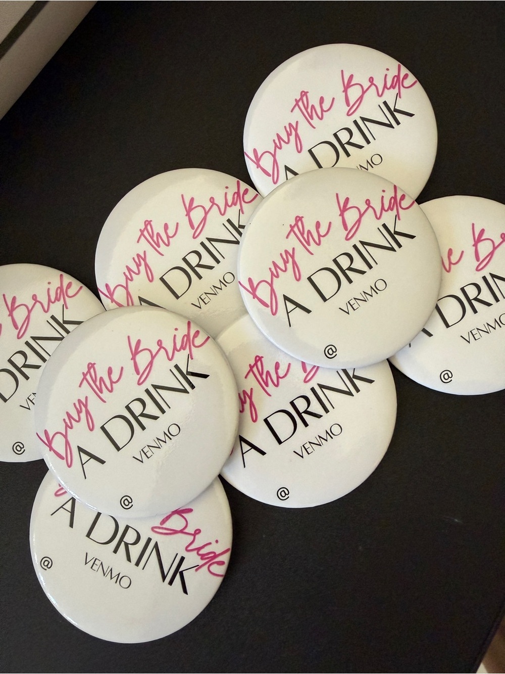 Bachelorette Party 'Buy the Bride a Drink' Party Buttons - personalize your own